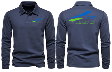 AER CLE AIRPORT LONG SLEEVE POLO